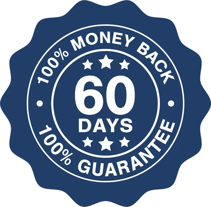 The 60-day money-back seal used on the Burntide sales page